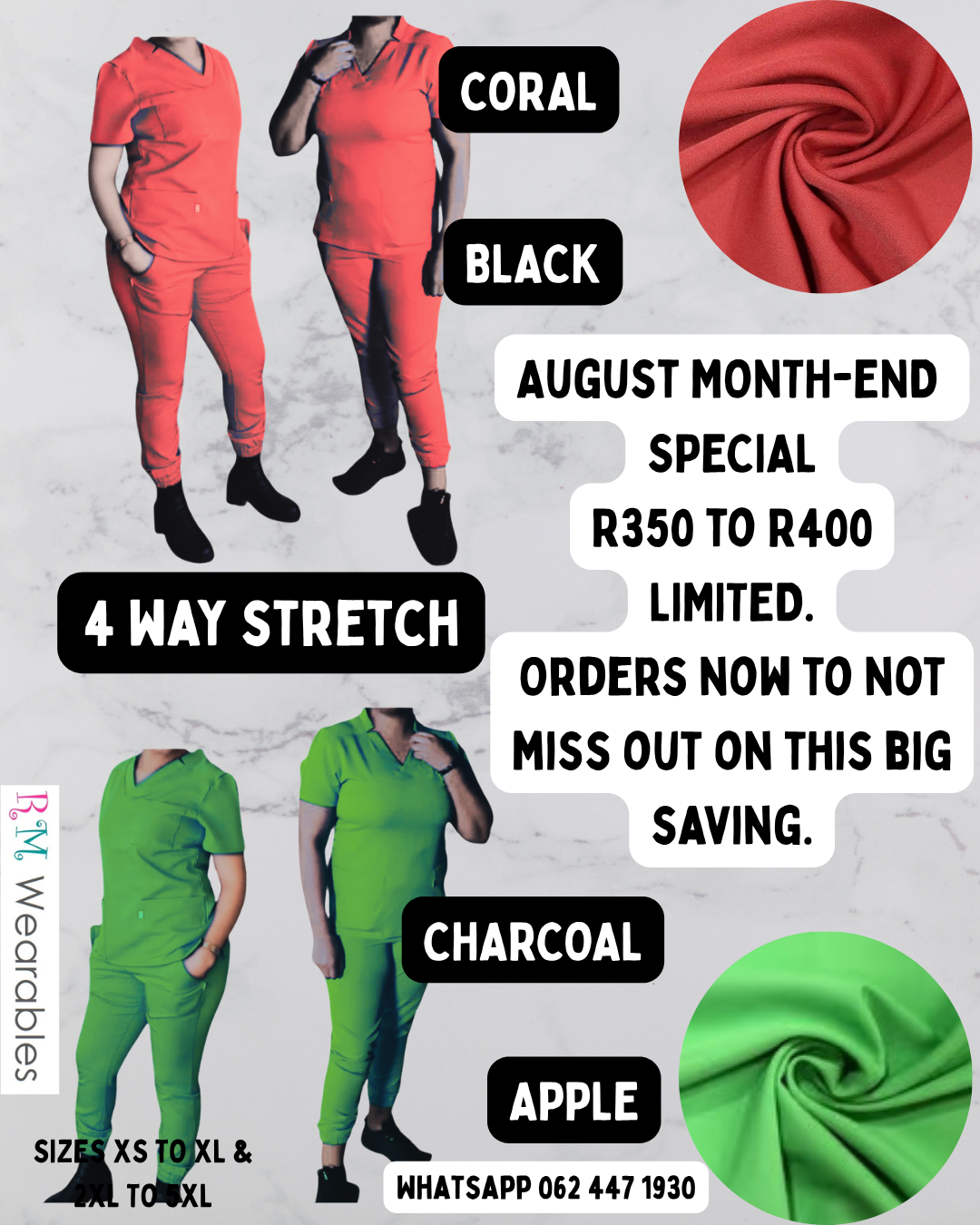 Bella Scrub sets - 4 way stretch CLEARANCE